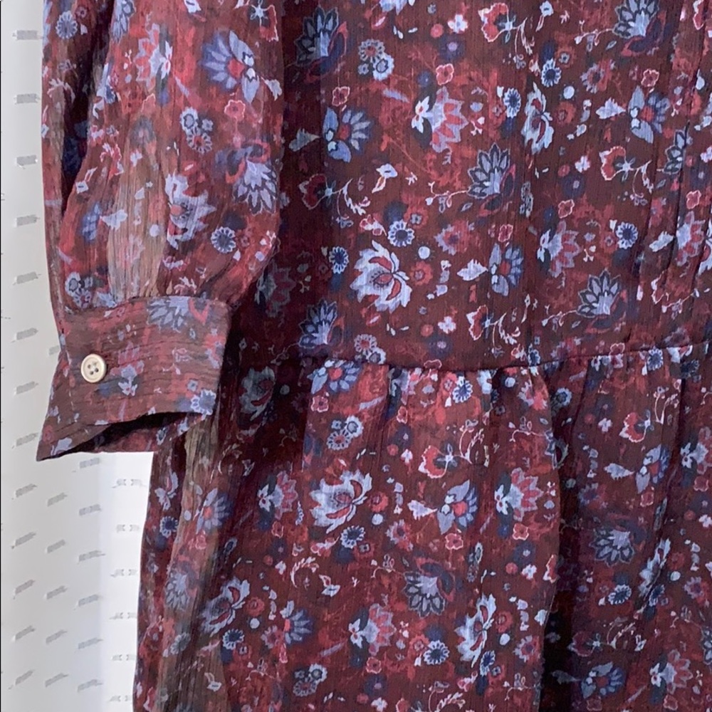 🌟Host Pick✨Loft-Floral Pleated Flounce Dress - Picture 3 of 7